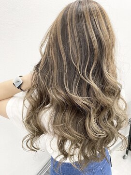 アオアクア バイ グルグル 小岩店(ao akua by GULGUL) ブリーチを使わないフォギーベージュ☆バレイヤージュカラー