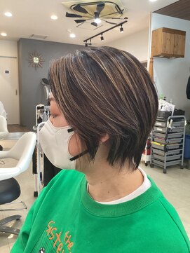 ヘアー ボニータ(hair bonita) ショート　ハイライト