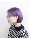 ラベンダーベージュ#ケアブリーチ#ダブルカラー#髪質改善カラー