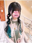 ツイン編みおろし