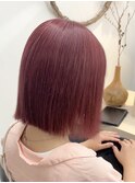 ショートボブレイヤーカットミディアムウルフくびれ透明感カラー