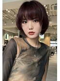 顔まわりレイヤーボブ