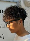 *NOISM波巻きツイストスパイラルパーマツーブロックマッシュ