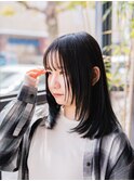 美髪暗髪レイヤーミディー【卵型】