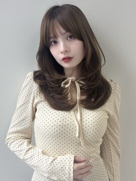 ソア 並木坂(Soa) 韓国ヘア/前髪カット/レイヤーカット/ベージュ/ミディアム