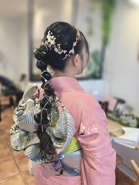 パプスドコワフュール 甲子園口店(Pap's de coiffeur) 【成人式】たまねぎポニー