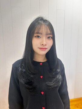 ビューバイネオリーブ 用賀店(Beau'r by neolive) 大人ガーリーダークアッシュ似合わせカットミディアムレイヤー