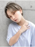 【GEEKS渋谷】オリーブベージュ/夏カラー/小顔/ハンサムショート