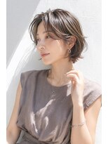 アッシュ 学芸大学店(Ash)&nbsp;ショートボブ/大人女性/グレージュ/白髪ぼかし/脱白髪染め