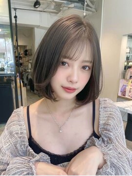 ロッソ 大橋店(Rosso) さらりブラウンのナチュラルボブ【大橋】