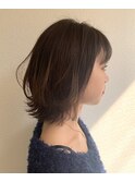 【Gree小川真由美】ソフトウルフ*愛されヘア*グレージュ