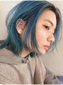 アデルブルーボブ