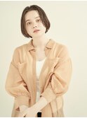 ボブ/カーキグレージュ/マッシュショート/大人かわいい[新宿駅]