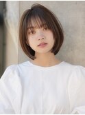 前髪あり小顔大人ボブ20代30代40代【AIN.表参道】川原大地