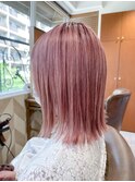 ◆ 切りっぱなし×ベビーピンク ◆