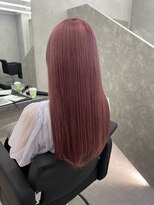 ファイブバイジエクト 堀江(FIVE by The Ect)&nbsp;ストレートミディアムセミロング透明感ラベンダーピンクカラー○