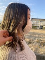 ラッコのおひるね&nbsp;オリーブベージュ×シルバーインナーカラー