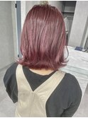 外ハネ 柔らかピンク