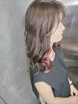 グランジュ 難波店(granze) インナーカラーピンクラベンダー