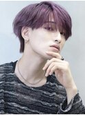 韓流シースルー『スパイラルパーマ×ピンクパープルカラー』新宿