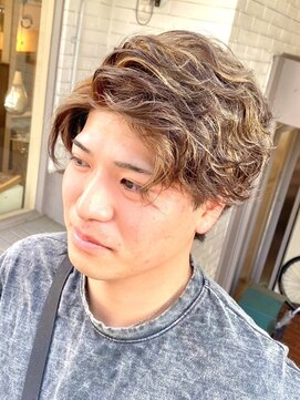 アメリアム 大阪上本町店(Ameri amu.) 【ブラウン/ショート/メンズカット】#Ameri #上本町