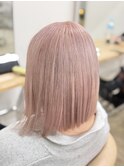 ピンクカラー/ハイトーン/韓国ヘア/MANAMI