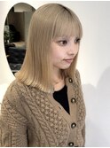 花田/外ハネボブイメチェンホワイトブロンドワイドバング下北沢