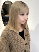ラミエバイメルト 下北沢(lamie by melt)&nbsp;花田/外ハネボブイメチェンホワイトブロンドワイドバング下北沢