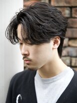 ルーシー 渋谷(LUCEY)&nbsp;センターパートフェザーパーマシャドウパーマメンズパーマ