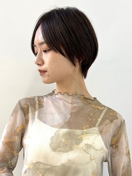 ミィ 浦和(mee) 透明感カラー ボブ 前髪 ショート カラー ブリーチ&ダブルカラー