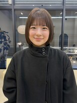 スニュウ(snuw)&nbsp;【snuw_hotaru】ブリーチなし透明感カラーミルクティカラーボブ