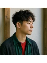 スープレックス ヘアーデザイン(SOUPREX HAIR DESIGN)&nbsp;大人メンズ刈り上げニュアンスパーマ　20代 30代 40代 50代 60代