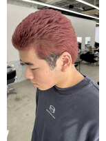 エゴル ナゴヤサカエ(ENGOL NAGOYA SAKAE)&nbsp;新美蓮/メンズ/ボウズ/ブリーチ/ピンク/スパイキー