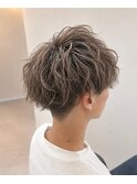 マッシュ×ベージュ系カラー