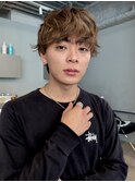 メンズカットパーマフェザーニュアンス毛流れマッシュ渋谷