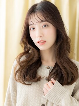 カバーヘアアンドスパ ブリス 浦和(COVER HAIR&SPA bliss) 黒髪シースルーバング韓国巻き毛先パーマヨシンモリ30代40代X