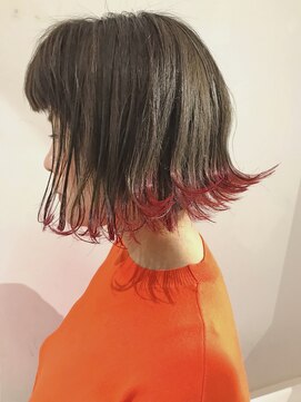 チクロヘアー(Ticro hair) 【ticro大石】フェザーボブピンク