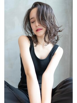 オースティン 門前仲町(AUSTIN) 大人かわいい前髪セシルカットココアブラウンフリンジウェーブ