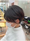 大人可愛い◎耳掛け丸みショートボブ