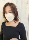 くびれボブ×ナチュラルグレージュ