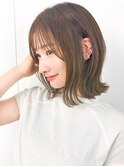 大人可愛い20代30代40代小顔ウルフレイヤーボブ丸みショートボブ
