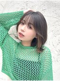 韓国前髪顔周りロング×インナーグレージュ[心斎橋/髪質改善]