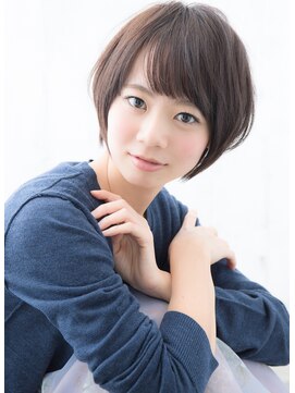 セイドット フクオカ(Say.FUKUOKA) Say.岩井　ひし形ショート×ミントブラウン×前髪あり