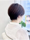 ショートボブつや髪白髪ぼかし脱白髪染め顔まわり前髪イメチェン