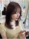 【韓国ヘア】ミディアムレイヤーカット×くびれヘア