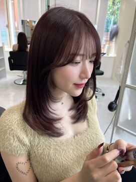 マーシュ 梅田(marshu) 【韓国ヘア】ミディアムレイヤーカット×くびれヘア