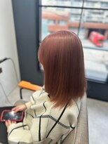 ナンバー リコ 名駅 ジャム 名古屋(N° rico JAM)&nbsp;ミディアム　伸ばしかけ　ピンクブラウン