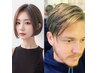 男女！当日！先着3名様現金支払の方対象ダメージレスカラー+カット+Tr10000円