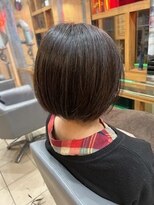 スタジオ アルファプラス 日暮里店(studio α+)&nbsp;ステップボーンカットカットボブショートハイライト白髪ぼかし