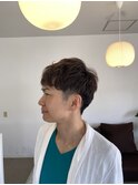 メンズニュアンスパーマ＋ハイライトカラー